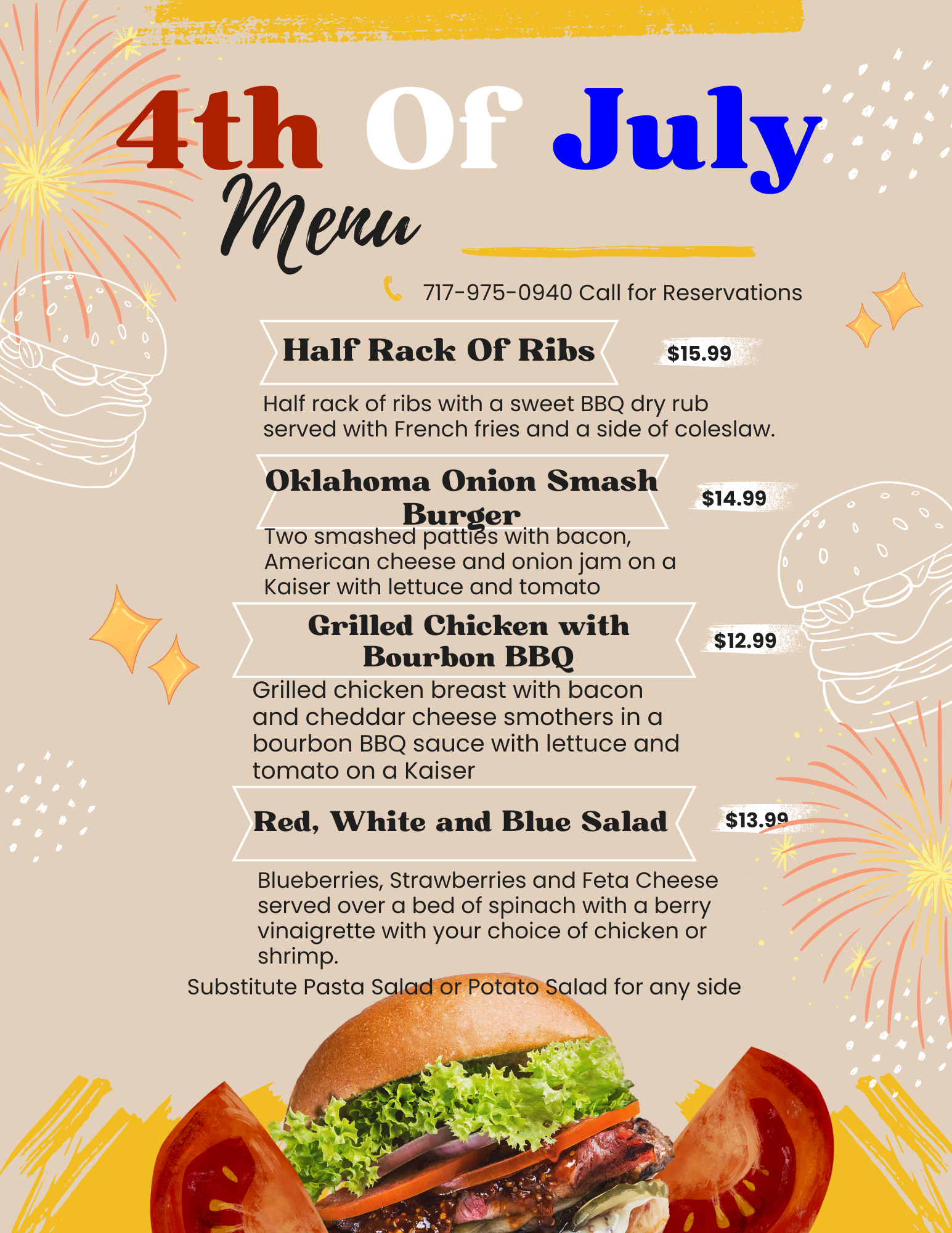 Caddy Shack Restaurant Menus